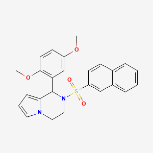 molecular formula C25H24N2O4S B6494599 1-(2,5-dimethoxyphenyl)-2-(naphthalene-2-sulfonyl)-1H,2H,3H,4H-pyrrolo[1,2-a]pyrazine CAS No. 899739-87-8