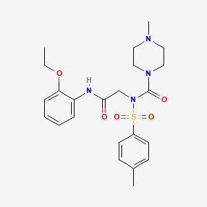 molecular formula C23H30N4O5S B6494623 N-(2-ethoxyphenyl)-2-[N-(4-methylpiperazine-1-carbonyl)4-methylbenzenesulfonamido]acetamide CAS No. 899991-33-4