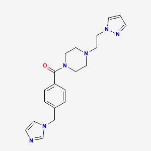 1-{4-[(1H-imidazol-1-yl)methyl]benzoyl}-4-[2-(1H-pyrazol-1-yl)ethyl]piperazine