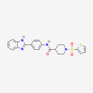 molecular formula C23H22N4O3S2 B6494663 N-[4-(1H-1,3-benzodiazol-2-yl)phenyl]-1-(thiophene-2-sulfonyl)piperidine-4-carboxamide CAS No. 899958-89-5