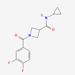 molecular formula C14H14F2N2O2 B6494692 N-cyclopropyl-1-(3,4-difluorobenzoyl)azetidine-3-carboxamide CAS No. 1334370-86-3