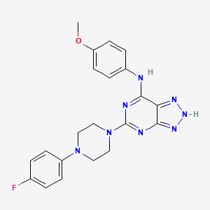 molecular formula C21H21FN8O B6494710 5-[4-(4-fluorophenyl)piperazin-1-yl]-N-(4-methoxyphenyl)-3H-[1,2,3]triazolo[4,5-d]pyrimidin-7-amine CAS No. 1334371-13-9