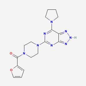 molecular formula C17H20N8O2 B6494731 1-(furan-2-carbonyl)-4-[7-(pyrrolidin-1-yl)-3H-[1,2,3]triazolo[4,5-d]pyrimidin-5-yl]piperazine CAS No. 1334376-38-3