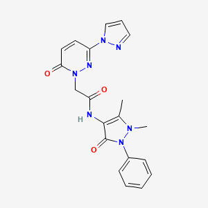 N-(1,5-dimethyl-3-oxo-2-phenyl-2,3-dihydro-1H-pyrazol-4-yl)-2-[6-oxo-3-(1H-pyrazol-1-yl)-1,6-dihydropyridazin-1-yl]acetamide