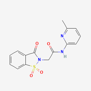 N-(6-methylpyridin-2-yl)-2-(1,1,3-trioxo-2,3-dihydro-1lambda6,2-benzothiazol-2-yl)acetamide