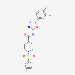 molecular formula C20H22N4O4S2 B6494811 N-[5-(3,4-dimethylphenyl)-1,3,4-oxadiazol-2-yl]-1-(thiophene-2-sulfonyl)piperidine-4-carboxamide CAS No. 941996-17-4