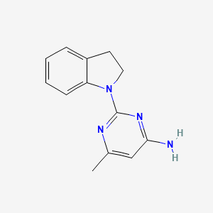 molecular formula C13H14N4 B6494829 2-(2,3-dihydro-1H-indol-1-yl)-6-methylpyrimidin-4-amine CAS No. 1333960-24-9