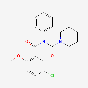 molecular formula C20H21ClN2O3 B6494848 N-(5-chloro-2-methoxybenzoyl)-N-phenylpiperidine-1-carboxamide CAS No. 899992-41-7