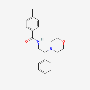 molecular formula C21H26N2O2 B6494856 4-methyl-N-[2-(4-methylphenyl)-2-(morpholin-4-yl)ethyl]benzamide CAS No. 899744-86-6
