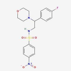 N-[2-(4-fluorophenyl)-2-(morpholin-4-yl)ethyl]-4-nitrobenzene-1-sulfonamide