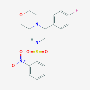 molecular formula C18H20FN3O5S B6494880 N-[2-(4-fluorophenyl)-2-(morpholin-4-yl)ethyl]-2-nitrobenzene-1-sulfonamide CAS No. 941917-42-6