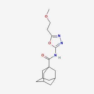 molecular formula C16H23N3O3 B6494930 N-[5-(2-methoxyethyl)-1,3,4-oxadiazol-2-yl]adamantane-1-carboxamide CAS No. 1351653-42-3