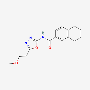 molecular formula C16H19N3O3 B6494938 N-[5-(2-methoxyethyl)-1,3,4-oxadiazol-2-yl]-5,6,7,8-tetrahydronaphthalene-2-carboxamide CAS No. 1351661-37-4