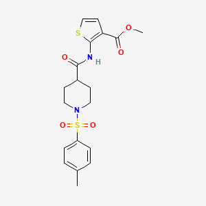 molecular formula C19H22N2O5S2 B6494961 methyl 2-[1-(4-methylbenzenesulfonyl)piperidine-4-amido]thiophene-3-carboxylate CAS No. 923373-89-1