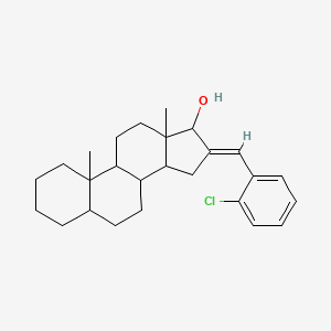 (13E)-13-[(2-chlorophenyl)methylidene]-2,15-dimethyltetracyclo[8.7.0.0^{2,7}.0^{11,15}]heptadecan-14-ol