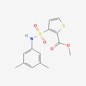 molecular formula C14H15NO4S2 B6494992 methyl 3-[(3,5-dimethylphenyl)sulfamoyl]thiophene-2-carboxylate CAS No. 895260-31-8