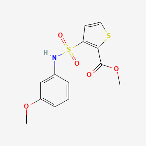molecular formula C13H13NO5S2 B6495000 methyl 3-[(3-methoxyphenyl)sulfamoyl]thiophene-2-carboxylate CAS No. 895261-53-7