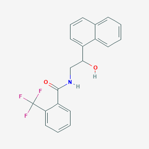 molecular formula C20H16F3NO2 B6495021 N-[2-hydroxy-2-(naphthalen-1-yl)ethyl]-2-(trifluoromethyl)benzamide CAS No. 1351651-08-5