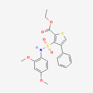 molecular formula C21H21NO6S2 B6495038 ethyl 3-[(2,4-dimethoxyphenyl)sulfamoyl]-4-phenylthiophene-2-carboxylate CAS No. 899723-67-2