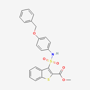 molecular formula C23H19NO5S2 B6495059 methyl 3-{[4-(benzyloxy)phenyl]sulfamoyl}-1-benzothiophene-2-carboxylate CAS No. 892362-05-9