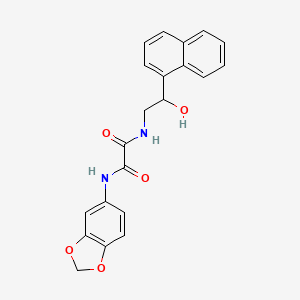 molecular formula C21H18N2O5 B6495071 N-(2H-1,3-benzodioxol-5-yl)-N'-[2-hydroxy-2-(naphthalen-1-yl)ethyl]ethanediamide CAS No. 1351605-01-0