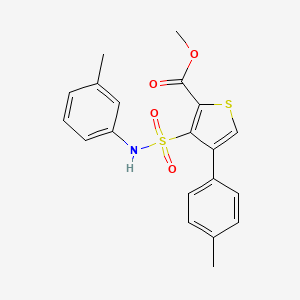 molecular formula C20H19NO4S2 B6495089 methyl 4-(4-methylphenyl)-3-[(3-methylphenyl)sulfamoyl]thiophene-2-carboxylate CAS No. 941978-42-3