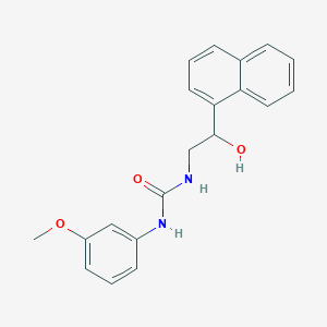 molecular formula C20H20N2O3 B6495094 3-[2-hydroxy-2-(naphthalen-1-yl)ethyl]-1-(3-methoxyphenyl)urea CAS No. 1351606-99-9