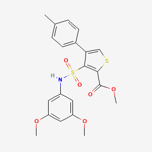 molecular formula C21H21NO6S2 B6495095 methyl 3-[(3,5-dimethoxyphenyl)sulfamoyl]-4-(4-methylphenyl)thiophene-2-carboxylate CAS No. 941888-57-9