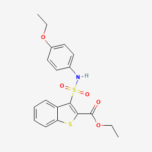 molecular formula C19H19NO5S2 B6495117 ethyl 3-[(4-ethoxyphenyl)sulfamoyl]-1-benzothiophene-2-carboxylate CAS No. 932303-52-1