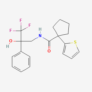 molecular formula C19H20F3NO2S B6495118 1-(thiophen-2-yl)-N-(3,3,3-trifluoro-2-hydroxy-2-phenylpropyl)cyclopentane-1-carboxamide CAS No. 1351586-89-4