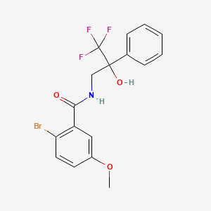 molecular formula C17H15BrF3NO3 B6495123 2-bromo-5-methoxy-N-(3,3,3-trifluoro-2-hydroxy-2-phenylpropyl)benzamide CAS No. 1351631-84-9