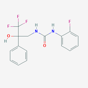 molecular formula C16H14F4N2O2 B6495153 3-(2-fluorophenyl)-1-(3,3,3-trifluoro-2-hydroxy-2-phenylpropyl)urea CAS No. 1351587-09-1