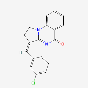 molecular formula C18H13ClN2O B6495156 (3Z)-3-[(3-chlorophenyl)methylidene]-1H,2H,3H,5H-pyrrolo[1,2-a]quinazolin-5-one CAS No. 885190-63-6