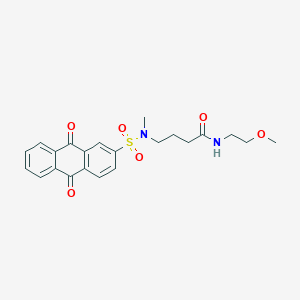 molecular formula C22H24N2O6S B6495169 N-(2-methoxyethyl)-4-(N-methyl9,10-dioxo-9,10-dihydroanthracene-2-sulfonamido)butanamide CAS No. 941951-45-7