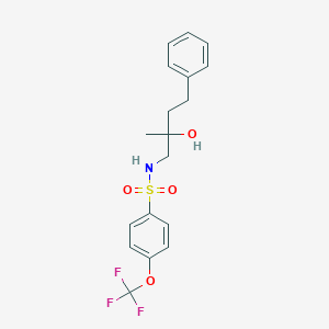 molecular formula C18H20F3NO4S B6495173 N-(2-hydroxy-2-methyl-4-phenylbutyl)-4-(trifluoromethoxy)benzene-1-sulfonamide CAS No. 1351582-82-5