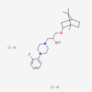 molecular formula C23H37Cl2FN2O2 B6495184 1-[4-(2-fluorophenyl)piperazin-1-yl]-3-({1,7,7-trimethylbicyclo[2.2.1]heptan-2-yl}oxy)propan-2-ol dihydrochloride CAS No. 1217842-08-4