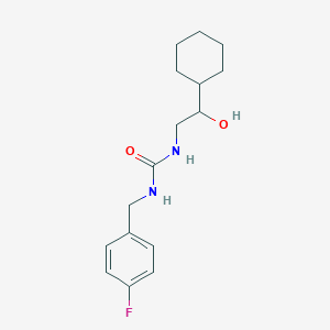 molecular formula C16H23FN2O2 B6495270 3-(2-cyclohexyl-2-hydroxyethyl)-1-[(4-fluorophenyl)methyl]urea CAS No. 1351609-42-1