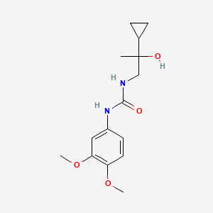 molecular formula C15H22N2O4 B6495308 3-(2-cyclopropyl-2-hydroxypropyl)-1-(3,4-dimethoxyphenyl)urea CAS No. 1351598-32-7