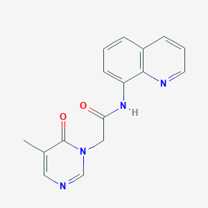 molecular formula C16H14N4O2 B6495340 2-(5-methyl-6-oxo-1,6-dihydropyrimidin-1-yl)-N-(quinolin-8-yl)acetamide CAS No. 1351622-84-8