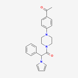 molecular formula C24H25N3O2 B6495361 1-[4-(4-acetylphenyl)piperazin-1-yl]-2-phenyl-2-(1H-pyrrol-1-yl)ethan-1-one CAS No. 1351581-97-9