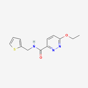 molecular formula C12H13N3O2S B6495459 6-ethoxy-N-[(thiophen-2-yl)methyl]pyridazine-3-carboxamide CAS No. 1351590-28-7