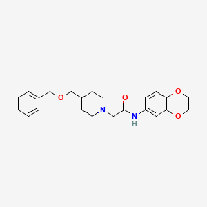 2-{4-[(benzyloxy)methyl]piperidin-1-yl}-N-(2,3-dihydro-1,4-benzodioxin-6-yl)acetamide
