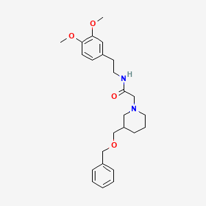 molecular formula C25H34N2O4 B6495477 2-{3-[(benzyloxy)methyl]piperidin-1-yl}-N-[2-(3,4-dimethoxyphenyl)ethyl]acetamide CAS No. 1351611-64-7