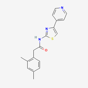 molecular formula C18H17N3OS B6495489 2-(2,4-dimethylphenyl)-N-[4-(pyridin-4-yl)-1,3-thiazol-2-yl]acetamide CAS No. 899731-59-0