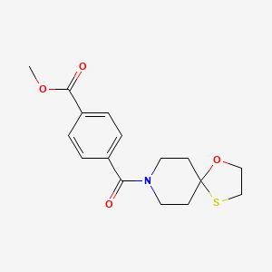 molecular formula C16H19NO4S B6495509 methyl 4-{1-oxa-4-thia-8-azaspiro[4.5]decane-8-carbonyl}benzoate CAS No. 1351611-88-5