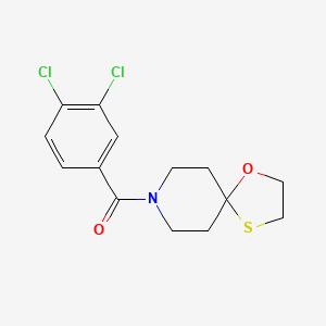 molecular formula C14H15Cl2NO2S B6495516 8-(3,4-dichlorobenzoyl)-1-oxa-4-thia-8-azaspiro[4.5]decane CAS No. 1351612-02-6