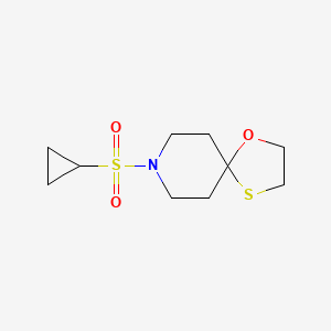 molecular formula C10H17NO3S2 B6495528 8-(cyclopropanesulfonyl)-1-oxa-4-thia-8-azaspiro[4.5]decane CAS No. 1351653-99-0