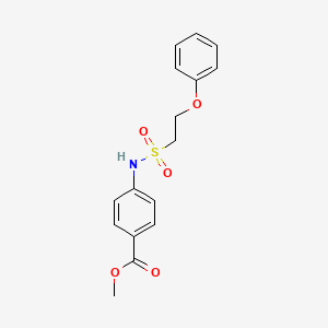 molecular formula C16H17NO5S B6495649 methyl 4-(2-phenoxyethanesulfonamido)benzoate CAS No. 1351631-74-7