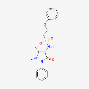 molecular formula C19H21N3O4S B6495653 N-(1,5-二甲基-3-氧代-2-苯基-2,3-二氢-1H-吡唑-4-基)-2-苯氧基乙烷-1-磺酰胺 CAS No. 1351658-56-4