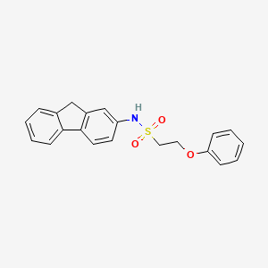 molecular formula C21H19NO3S B6495660 N-(9H-fluoren-2-yl)-2-phenoxyethane-1-sulfonamide CAS No. 1351654-76-6